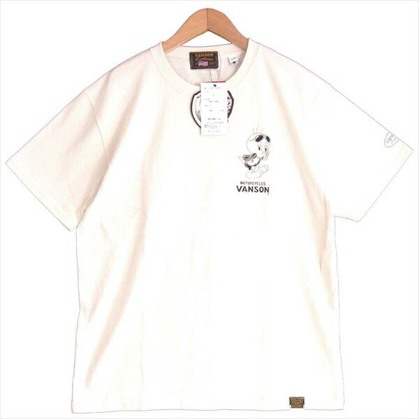 VANSON バンソン LTV-2009 ルーニー・テューンズ LOONEY TUNES 天竺 半袖 Tシャツ ベージュ系 L【新古品】【未使用】【中古】