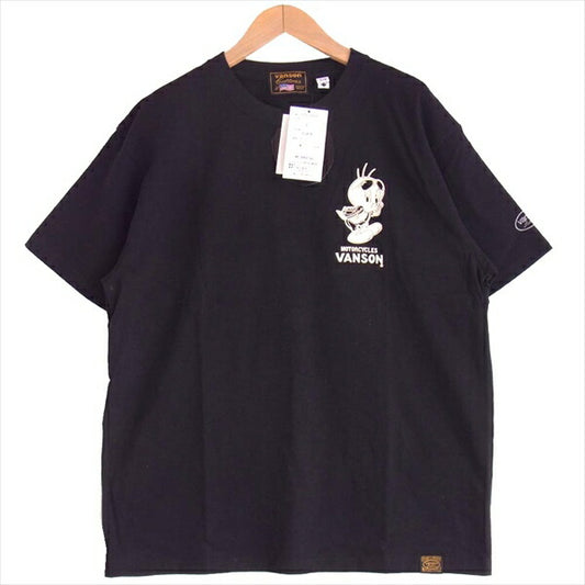 VANSON バンソン LTV-2009 ルーニー・テューンズ LOONEY TUNES 天竺 半袖 黒系 L【新古品】【未使用】【中古】