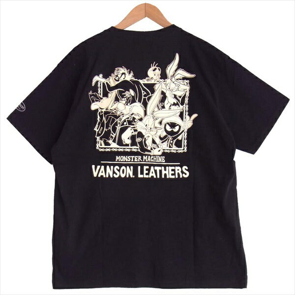 VANSON バンソン LTV-2009 ルーニー・テューンズ LOONEY TUNES 天竺 半袖 黒系 L【新古品】【未使用】【中古】