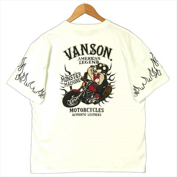 VANSON バンソン LTV-2008 ルーニー・テューンズ LOONEY TUNES ベア天竺 半袖 オフホワイト系 XL【新古品】【未使用】【中古】