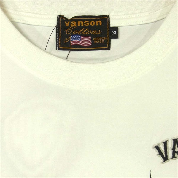 VANSON バンソン LTV-2008 ルーニー・テューンズ LOONEY TUNES ベア天竺 半袖 オフホワイト系 XL【新古品】【未使用】【中古】