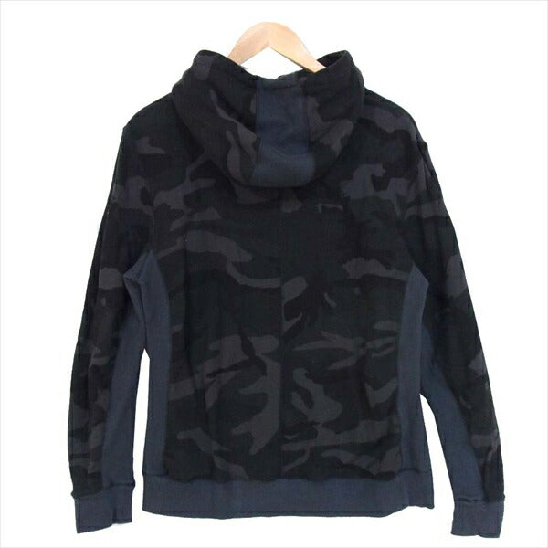 junhashimoto ジュンハシモト 1101810044 CAMO RELAX PARKA カモ ジップ ジップ パーカー ブラック系 ブラック系 4【中古】