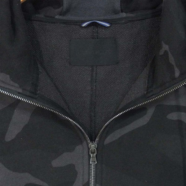 junhashimoto ジュンハシモト 1101810044 CAMO RELAX PARKA カモ ジップ ジップ パーカー ブラック系 ブラック系 4【中古】