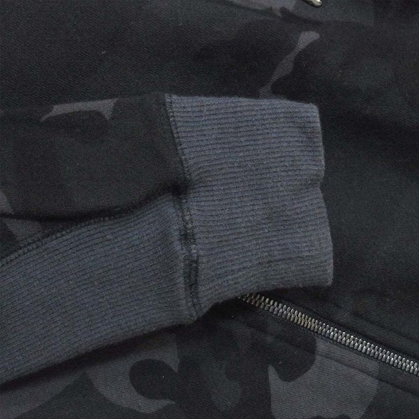 junhashimoto ジュンハシモト 1101810044 CAMO RELAX PARKA カモ ジップ ジップ パーカー ブラック系 ブラック系 4【中古】