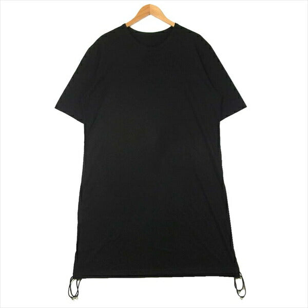 Yohji Yamamoto ヨウジヤマモト GroundY GN-T02-040 30/cotton Jersey A Tied ドローコード ロング丈 カットソー ブラック系 03【新古品】【未使用】【中古】