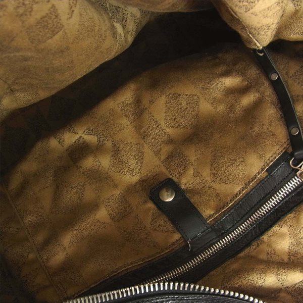 エーエスキュウジュウハチ レザー 2way ファスナー バッグ ブラック系【新古品】【未使用】【中古】