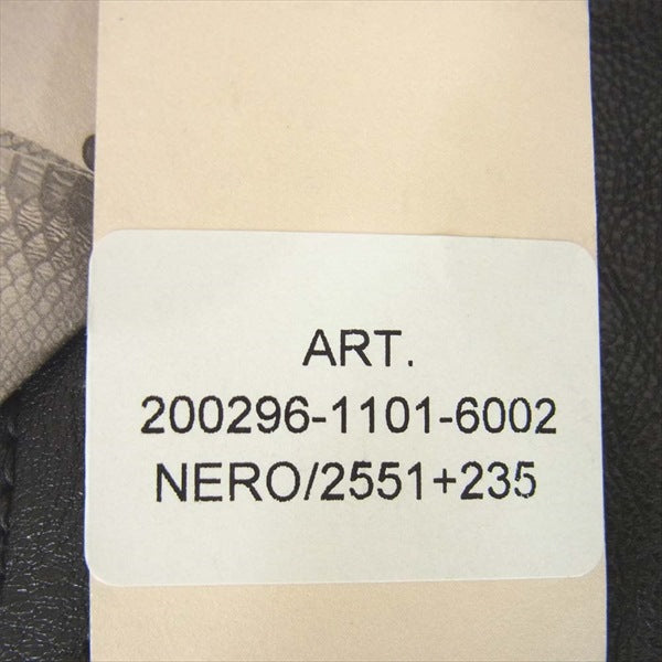 エーエスキュウジュウハチ レザー 2way ファスナー バッグ ブラック系【新古品】【未使用】【中古】