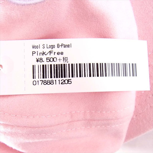 Supreme シュプリーム 19aw wool s logo 6-panel cap ウール ロゴ パネル キャップ ピンク系 F【極上美品】【中古】