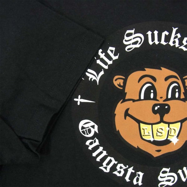 Supreme シュプリーム 18aw life sucks die tee ライフ サックス ダイ 半袖 カットソー ブラック系 M【極上美品】【中古】