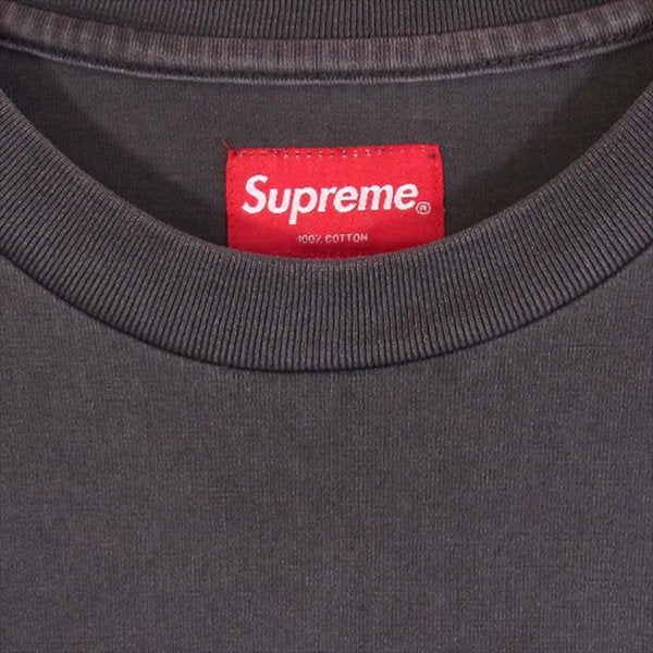 Supreme シュプリーム 20ss overdyed l/s top オーバーダイ 長袖 グレー系 M【極上美品】【中古】