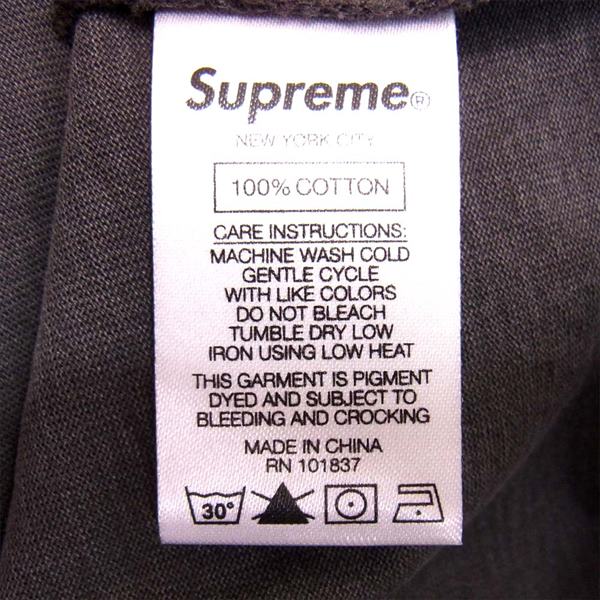 Supreme シュプリーム 20ss overdyed l/s top オーバーダイ 長袖 グレー系 M【極上美品】【中古】