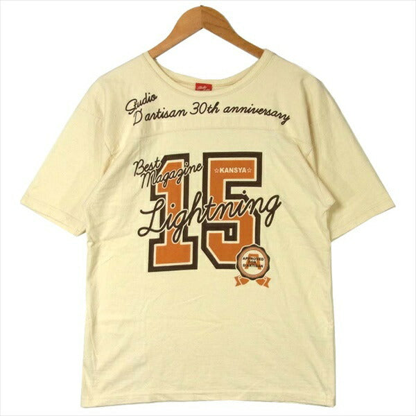 STUDIO D’ARTISAN ステュディオダルチザン 30the Anniversary プリント 半袖 Tシャツ ベージュ系 ベージュ系 L【中古】