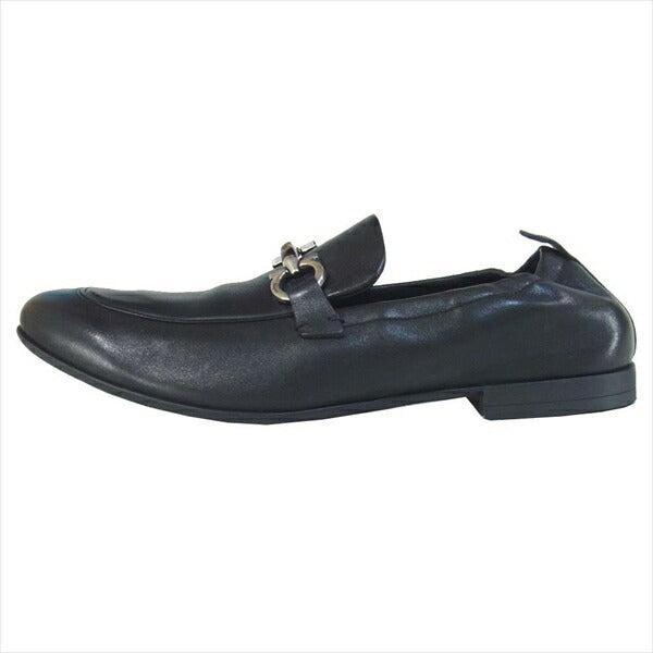 LC 60835 ガンチーニ ローファー シューズ 黒系 8 2E【美品】【中古】