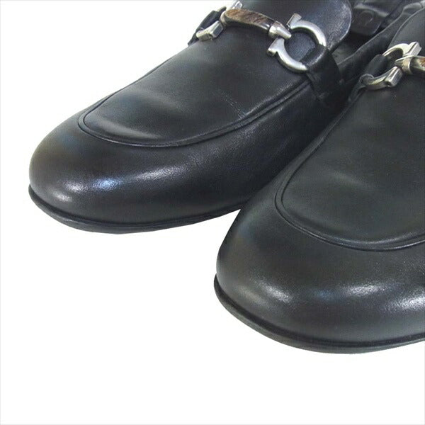 LC 60835 ガンチーニ ローファー シューズ 黒系 8 2E【美品】【中古】