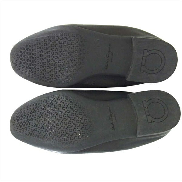 LC 60835 ガンチーニ ローファー シューズ 黒系 8 2E【美品】【中古】