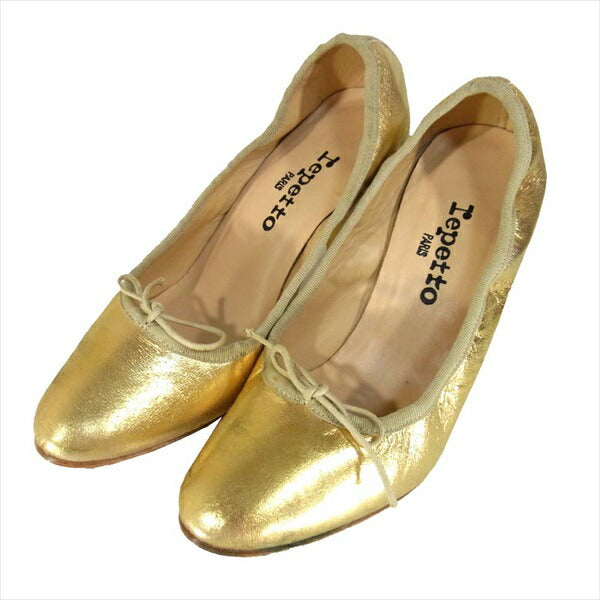 repetto レペット ハイヒール バレエシューズパンプス バレエ レディース パンプス ゴールド系 37.5【中古】