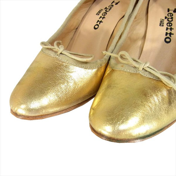 repetto レペット ハイヒール バレエシューズパンプス バレエ レディース パンプス ゴールド系 37.5【中古】