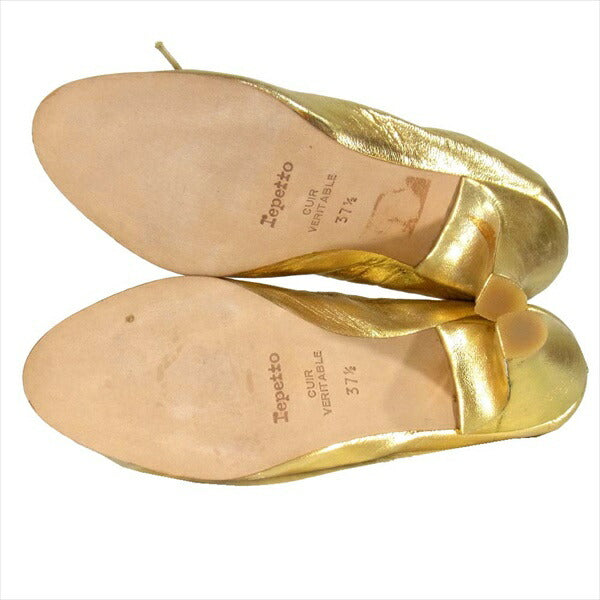 repetto レペット ハイヒール バレエシューズパンプス バレエ レディース パンプス ゴールド系 37.5【中古】