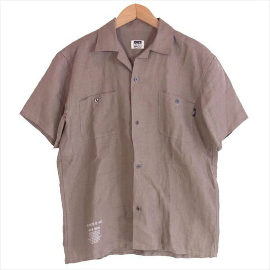RATS ラッツ 15RS-0504 オープンカラー リネンシャツ メンズ 日本製 半袖シャツ ブラウン系 ブラウン系 M【中古】