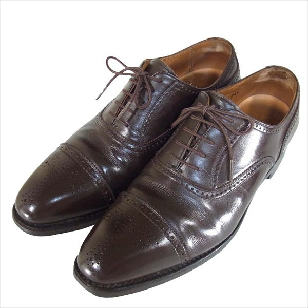 SCOTCH GRAIN スコッチグレイン 2770 シャインオアレインIV メダリオン ストレートチップシューズ ダークブラウン系 ダークブラウン系 24.5cm【中古】