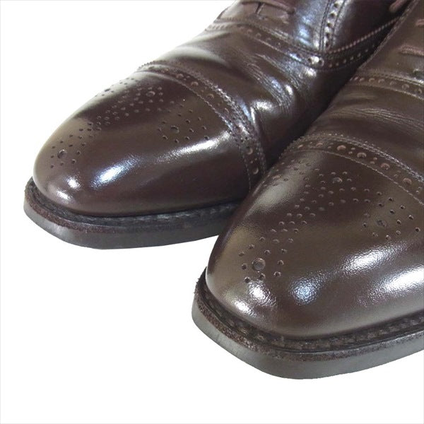 SCOTCH GRAIN スコッチグレイン 2770 シャインオアレインIV メダリオン ストレートチップシューズ ダークブラウン系 ダークブラウン系 24.5cm【中古】