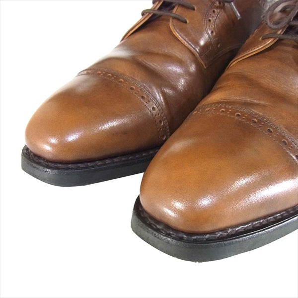 SCOTCH GRAIN スコッチグレイン 2773 シャインオアレイン 外羽根 ストレートチップシューズ ブラウン系 ブラウン系 24.5cm【中古】