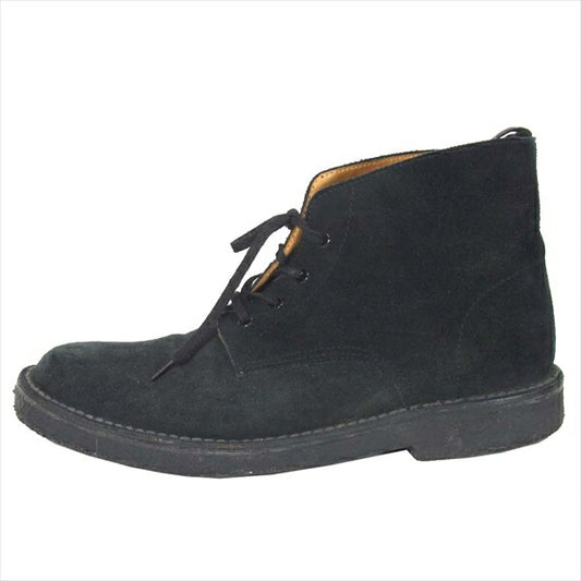 WTAPS ダブルタップス スエード バックスキン シンプル 無地 レザー デザート ブーツ ブラック系 ブラック系 26cm【中古】