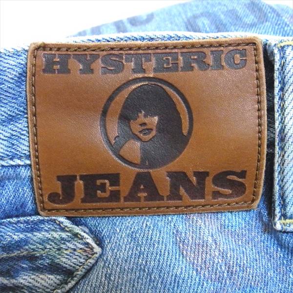 HYSTERIC GLAMOUR ヒステリックグラマー 0151AP10 ROLLER SKATING 総柄 スタッズ デニム パンツ ブルー系 ブルー系 XXS【中古】
