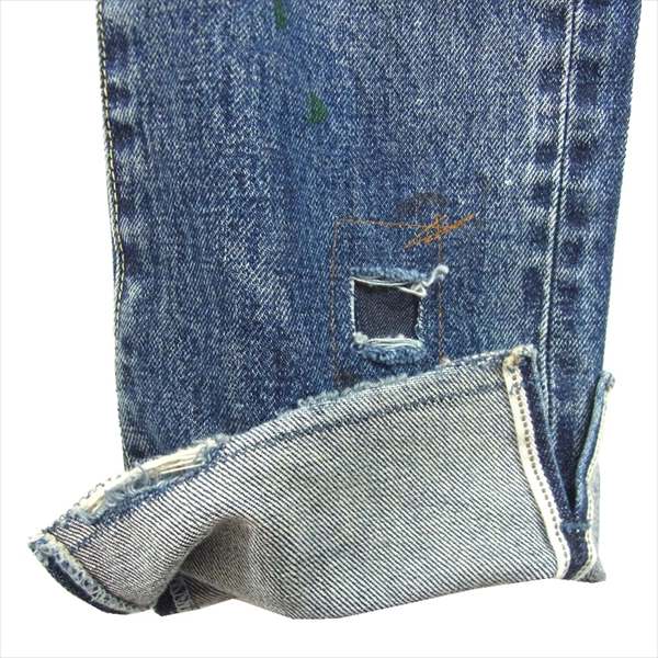 VISVIM ビズビム 20SS 0120105005017 極美品 SOCIAL SCULPTURE 14  DAMAGED-17 ソーシャル スカルプチャー デニム パンツ インディゴブルー系 W32【美品】【中古】