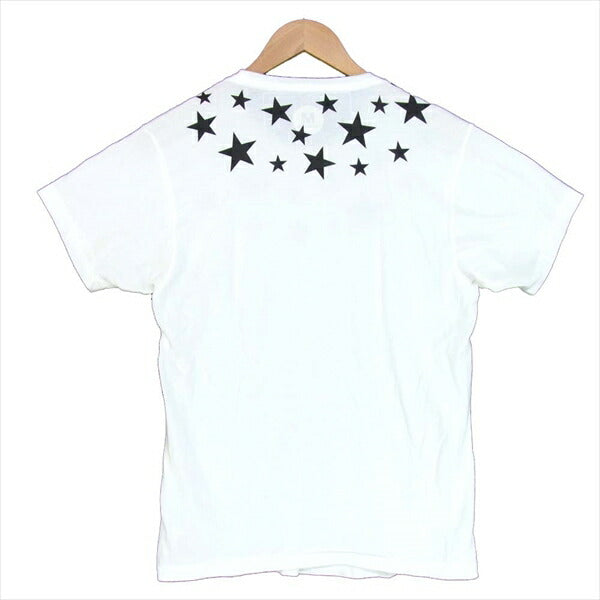 M エム スター プリント バックプリント 星柄 半袖Tシャツ コットン 日本製 Tシャツ ホワイト系 ホワイト系 M【中古】