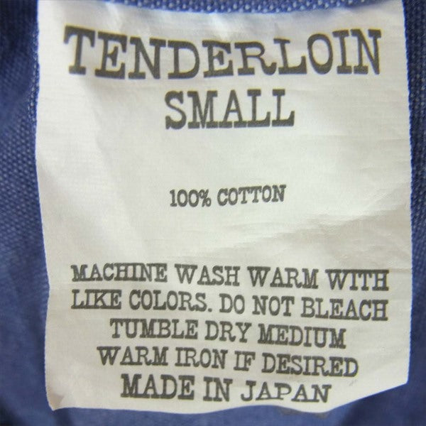 TENDERLOIN テンダーロイン T-CHAMBRAY SHT 日本製 ロング シャンブレー コットン 長袖シャツ ブルー系 ブルー系 S【中古】