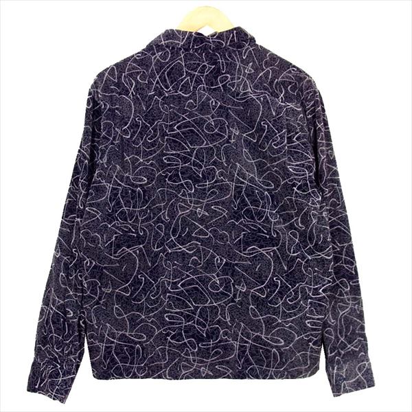 TENDERLOIN テンダーロイン CORDUROY SHT AS/S 総柄 コーデュロイ コットン 長袖シャツ ネイビー系 ネイビー系 S【中古】