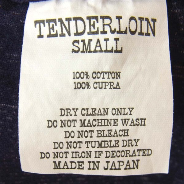 TENDERLOIN テンダーロイン CORDUROY SHT AS/S 総柄 コーデュロイ コットン 長袖シャツ ネイビー系 ネイビー系 S【中古】