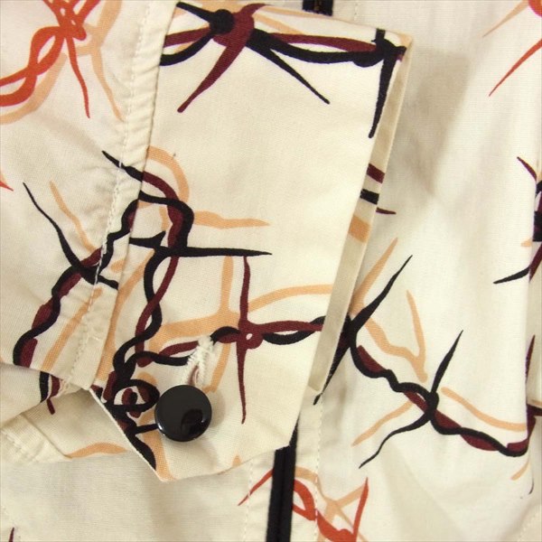 TENDERLOIN テンダーロイン 有刺鉄線 ジップ 総柄 薄手 ジャケット ブルゾン ベージュ系 ベージュ系 S【美品】【中古】