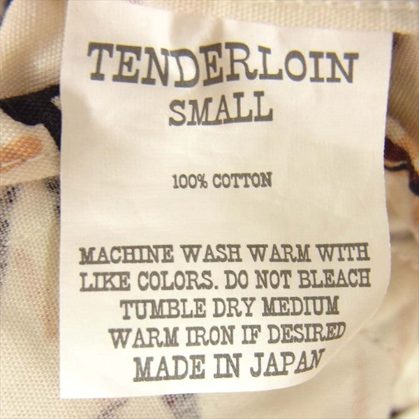 TENDERLOIN テンダーロイン 有刺鉄線 ジップ 総柄 薄手 ジャケット ブルゾン ベージュ系 ベージュ系 S【美品】【中古】