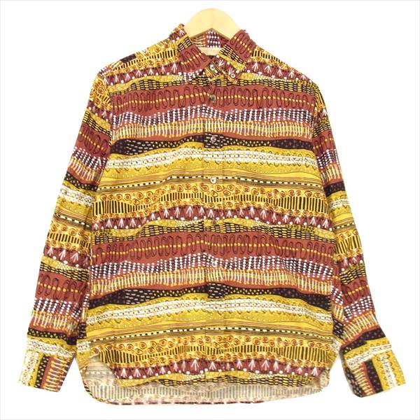 TENDERLOIN テンダーロイン スタイリストジャパン The Stylist Japan 18AW ネイティブ BD ボタンダウン 長袖シャツ ブラウン系 ブラウン系 S【美品】【中古】