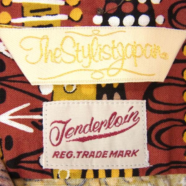 TENDERLOIN テンダーロイン スタイリストジャパン The Stylist Japan 18AW ネイティブ BD ボタンダウン 長袖シャツ ブラウン系 ブラウン系 S【美品】【中古】