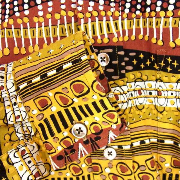 TENDERLOIN テンダーロイン スタイリストジャパン The Stylist Japan 18AW ネイティブ BD ボタンダウン 長袖シャツ ブラウン系 ブラウン系 S【美品】【中古】