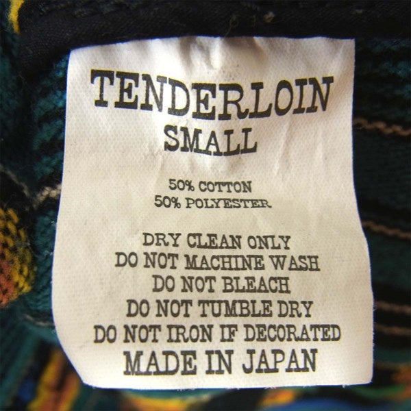 TENDERLOIN テンダーロイン T-NATIVE JKT ネイティブ ストライプ ジャケット 長袖シャツ ブルー系 S【中古】