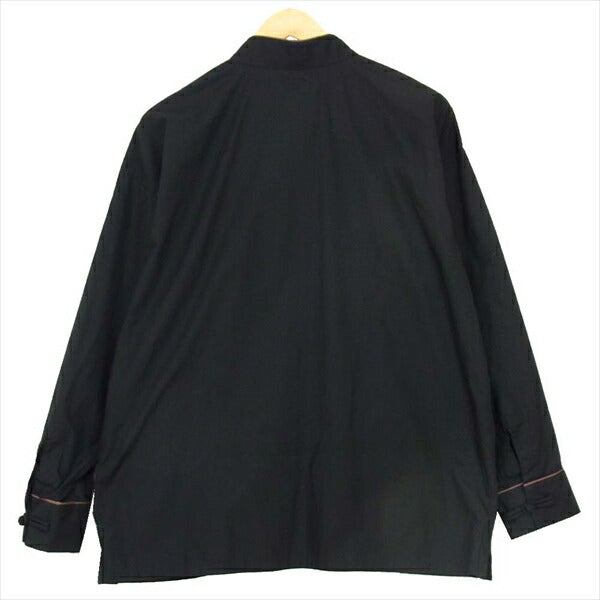 TENDERLOIN テンダーロイン 19SS F.C. SHT ロングスリーブ 民族 チャイナボタン 長袖シャツ ブラック系 S【中古】