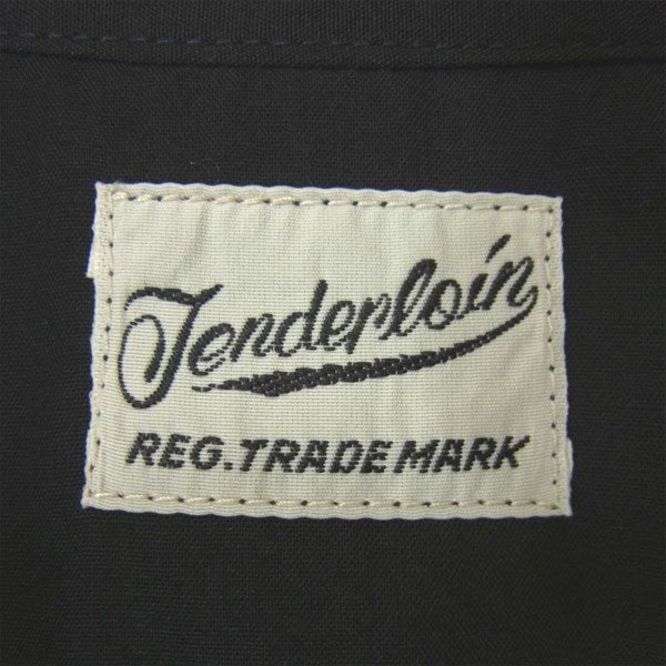 TENDERLOIN テンダーロイン 19SS F.C. SHT ロングスリーブ 民族 チャイナボタン 長袖シャツ ブラック系 S【中古】