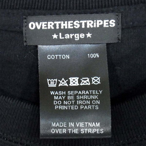 OVER THE STRIPES オーバーザストライプス グレムリン プリント 半袖Tシャツ Tシャツ 黒系 黒系 L【極上美品】【中古】