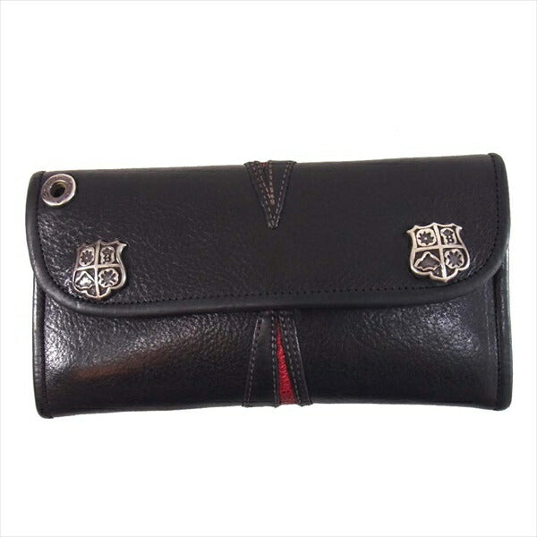 BILL WALL LEATHER ビルウォールレザー BWL ギャラ付き North Star Wallet ノース スター レザー ウォレット 長財布 財布 黒系【中古】
