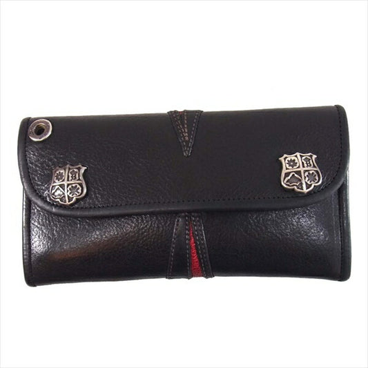 BILL WALL LEATHER ビルウォールレザー BWL ギャラ付き North Star Wallet ノース スター レザー ウォレット 長財布 財布 黒系【中古】