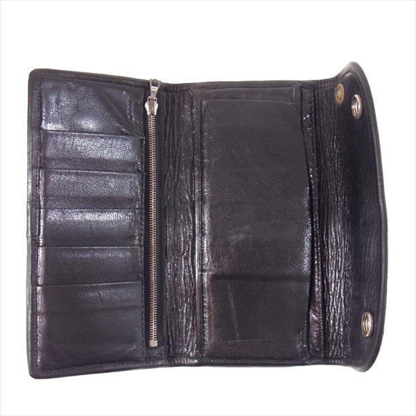 BILL WALL LEATHER ビルウォールレザー BWL ギャラ付き North Star Wallet ノース スター レザー ウォレット 長財布 財布 黒系【中古】