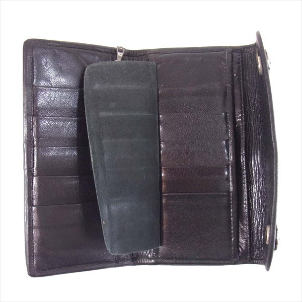 BILL WALL LEATHER ビルウォールレザー BWL ギャラ付き North Star Wallet ノース スター レザー ウォレット 長財布 財布 黒系【中古】