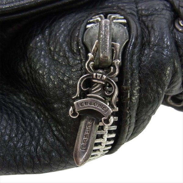 CHROME HEARTS クロムハーツ（原本無） フレアニー ダガージップ ガンスリンガー レザー リュック バックパック バッグ ブラック系【中古】