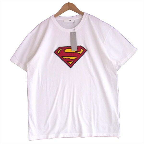 サウスフォーエフセブンティーシックス スーパーマン エンブレム メンズ Tシャツ 白系 白系 XL【新古品】【未使用】【中古】
