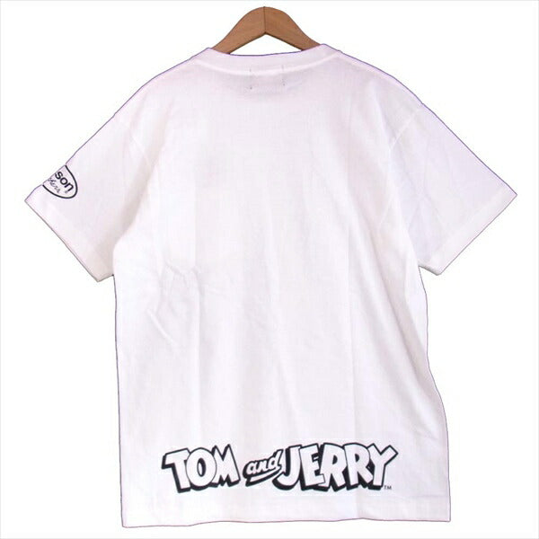VANSON バンソン TJV-2023 トム&ジェリー コラボ 半袖 ポケット Tシャツ 白系 白系 L【新古品】【未使用】【中古】