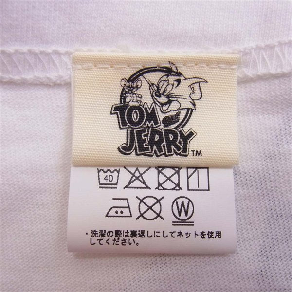 VANSON バンソン TJV-2023 トム&ジェリー コラボ 半袖 ポケット Tシャツ 白系 白系 L【新古品】【未使用】【中古】
